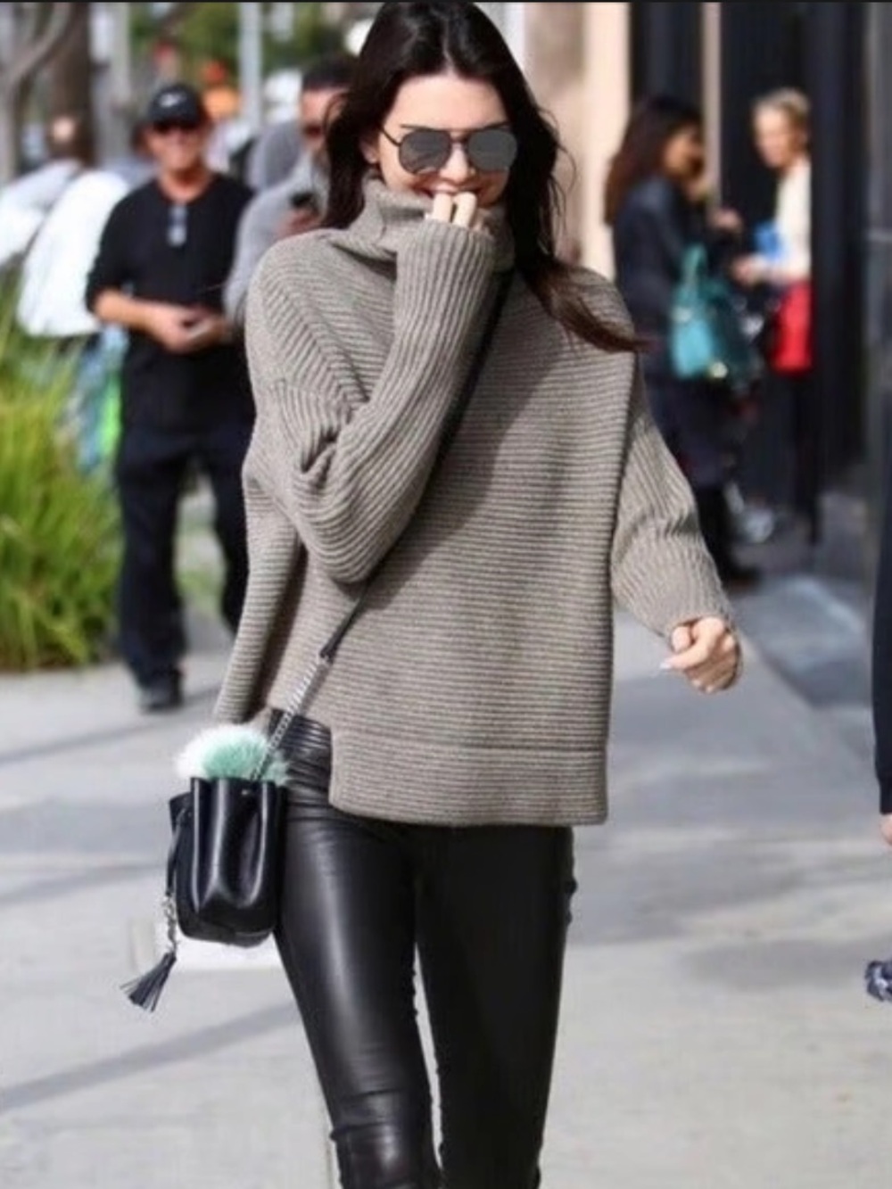 Babaton Aritzia “Mika” Sweater in Tan Brown M